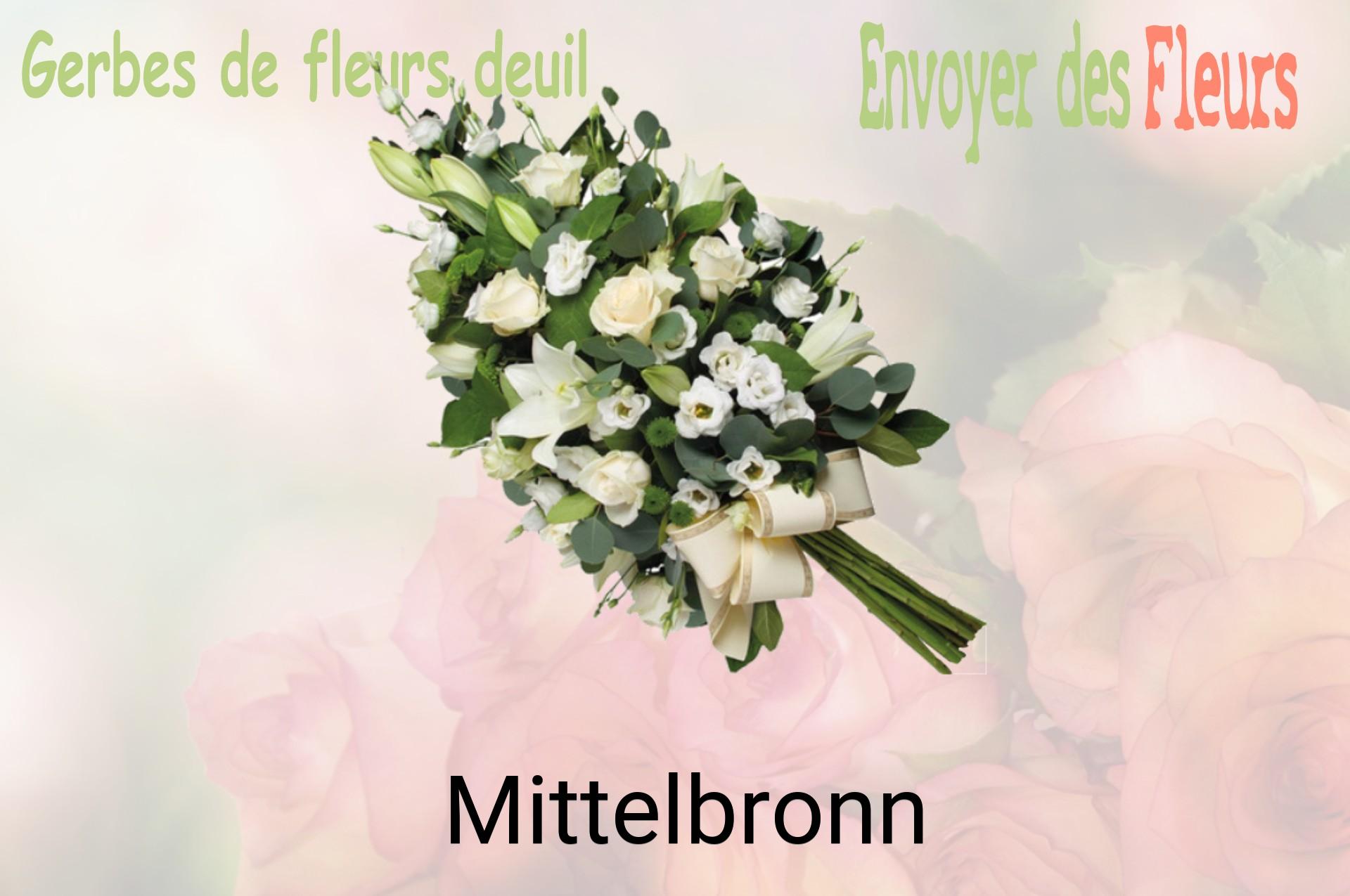 Gerbe de fleurs de deuil livrée à Mittelbronn
